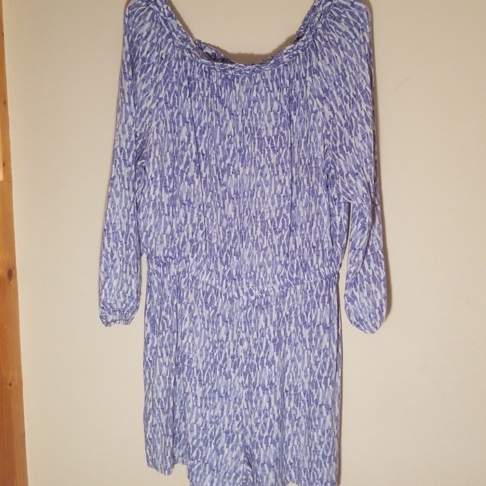 MICHAEL KORS ROMPER WHT/BLUE PRINT SIZE 12